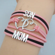 drop shipping Infinity Love son and mom Bracelet Heart to Heart gift to son