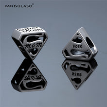 Pandulaso Super Mom Heart Beads DIY Jewelry Fit  Charms Silver 925 Original