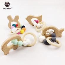 Let's Make Wooden Baby Bracelet Animal Shaped  Mom Kids Jewelry Teething Fo