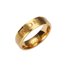 Simple Letter MOM Ring Fashion Women Titanium Stell Rings Hot Party Wedding