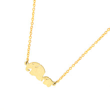 10pcs/lot Fashion Gold Color Mom Baby Elephant Necklace Trendy Jewelry Char