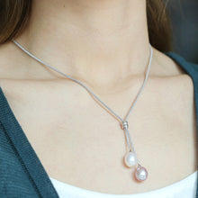 925 Silver Freshwater Pearl Pendant Necklace Women,Fashion Natural Pearl Pe