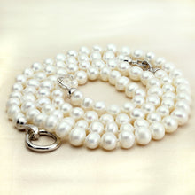 Multilayer freshwater pearl necklace set women,real wedding natural pearl n