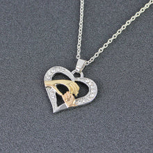 Best Gift For Mother's Day Big Hand Hold Little Hands Crystal Heart Pendant