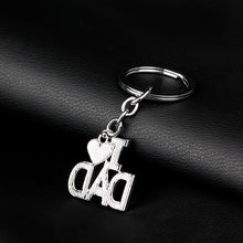 I Love mom keychains I love dad mama papa Enamel Key ring Black blue Red st