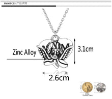 Mum Guardian Angel Necklaces Pendants Alloy Heart Love Charms Necklace moth
