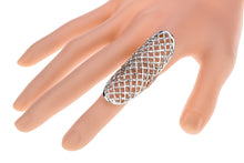Full finger knuckle long armor ring gold silver color punk party jewelry bi