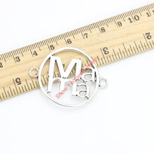 6pcs Antique Silver Plated Mama Mom Connectors Charm Pendant Jewelry Making