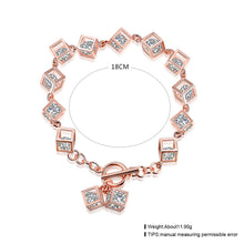 GAGAFEEL Women Bracelet Real Sterling Silver Jewelry Rose Gold Color Shinin