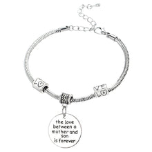 Love Between Mother Son Is Forever Bangle Bracelets Beads Gifts Charm Brace