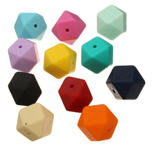 YYW 50PCs 17mm Colored Nuggets Geometric Loose Beads Bady Mom Silicone Bead