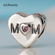 Mother Heart Beads Fit Pandora Charms Original Bracelets 925 Sterling Silve