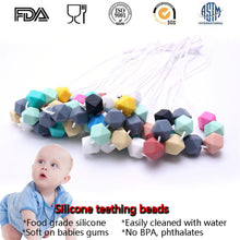 MHS.SUN Nursing geometric cube silicone bead necklace BPA free soft safety