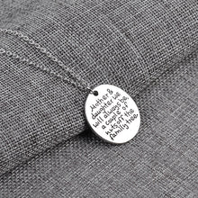 Mother Daughter Jewelry Round Letter Engraved Disc Pendant Necklace Mother'
