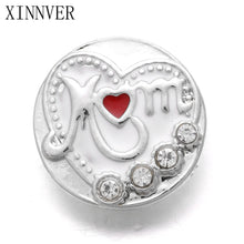 10Pcs/lot Mom Snap 18mm Metal Snap Button For Charm Bracelet Women's Fashio