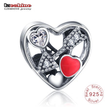LZESHINE Mother's Day Gift 100% 925 Sterling silver jewelry Charms Loving H