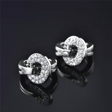 BUDONG 2017 Unique Round Drop Piercing Infinity Huggie Hoop Earring for Wom