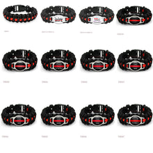 (10 PCS/lot)THIN RED LINE FIRE Sister Paracord Survival Friendship Bracelet