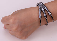 Skeleton hand claw bangle bracelet for women antique silver gold color FT43