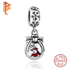 Solid 100% 925 Sterling Silver Snowman MOM Heart Pendant Charms Fit Origina