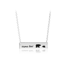 Bespmosp 24PC/Lot MAMA Bear Mother And Child Chain Dog Tag Pendant Necklace