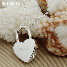100% Brand New 925 Sterling Silver Necklace Fashion Women Necklace Heart Lo