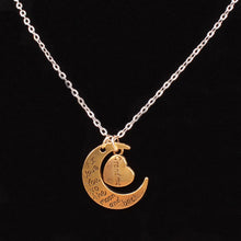 Fashion Necklace,Moon Heart Mom uncle aunt brother dad daughter grandpa sis