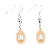 1 Pair Unique Wedding Women Bridal Mom Natural Real Pink Freshwater Pearl D