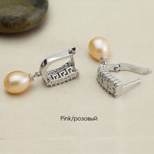 YouNoble wedding earriungs 925 silver jewelry,big trendy freshwater pearl e