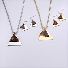 Shineland Statement Necklace Fashion Jewelry Gold Silver Color Triangle Res