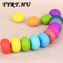 TYRY.HU Big Abacus Beads 50pc Loose Beads Food Grade Silicone Chewable Neck