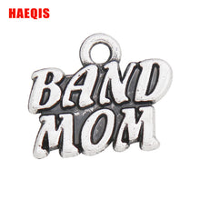 HAEQIS Antique Silver Color Band Mom Metal Letter Charms Alloy Pendant Mess