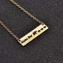 fashion lychee Mama Bear Bar Necklace Mom Pendant Chain Necklace For Mom Mo