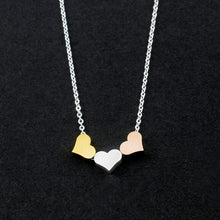 GORGEOUS TALE Wholesale Price Fashion Triple Heart Necklace Pendants Gift f