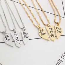 3 PCS/Set Broken Heart Stitching Big & Little Sister MOM Pendant Choker Nec