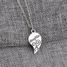 Mother Daughter Always Heart to Heart Couple Pendants Necklaces 2 Pcs Hear