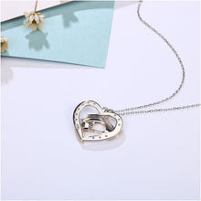 Dorado Mom Loves Baby Hand in Hand Love Heart Charms Necklace 925 Sterling