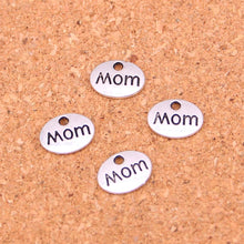 30 pcs Mom mama link Charms Pendants for Jewelry Making Vintage Antique Sil