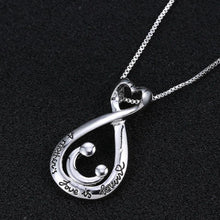 New Korean Mother's Day Pendant Necklace Love Heart Choker Women Silver Pla