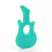 2Pcs/lot Baby Teether Guitar Silicone Pendant Eco friendly Teething Sensory