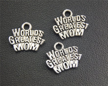 10pcs Antique Sliver Letter Worlds Greatest Mom Charms Jewelry  Making DIY