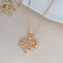 Miss Zoe Hollow Love Heart Pendant Necklace Rose Gold Silver Heart Shaped M