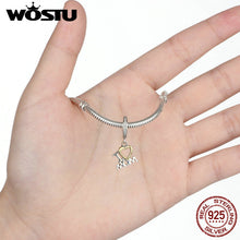 High Quality 925 Sterling Silver I LOVE MOM Dangle Charm Fit Original pando