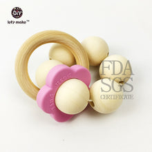 Let's Make Silicone Beads Teething 20pc Chew Jewelry Flower Shaped Sensory