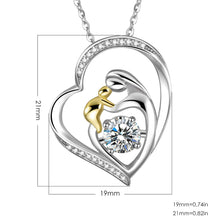 BONLAVIE 925 Sterling Silver Mother's Love Jewelry Gold Plated Mom Hold Bab