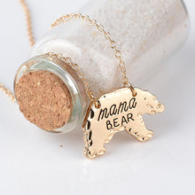 10pcs/lot New Fashion Vintage New Mom Love Mama Bear Necklace Mother Grizzl