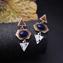 Summer Hanging Party Earrings 2016 New Fashion Blue Jewelry Antique Gold Co