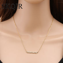 SKQIR Love Mom Necklaces & Pendants Silver/Gold Chain Stainless Steel Custo