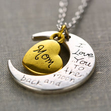 Vintage Necklace I Love You To The Moon And Back Family Pendant Necklace Ch