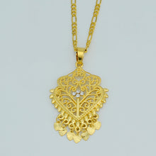 Anniyo Heart Africa Pendant Necklaces for Women,Dubai Necklace Girls,Arab J